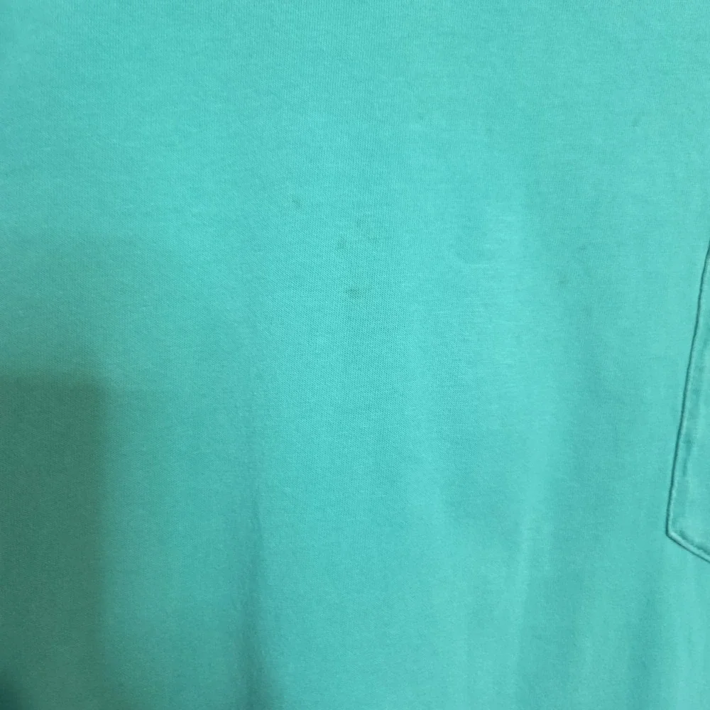 Polo Ralph Lauren Pocket T-Shirt Mens Medium Teal Blue‎ Pink Pony Cotton Short
